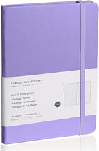 EMOMAS Lined Journal Notebook – Hardcover Notebook for Men & Women – Journals for Writing, Work, School, Home & Daily Notes, 160 Pages – Medium A5, 5.7"x8", 100 gsm Thick Paper (Mauve)