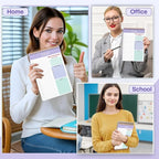 to Do List Notepad with 60 Tear Off Sheets, 6.7 x 9.8" to Do List Notebook for Work Perforated Daily Planner with Task Checklist for Home School Office Personal Organizers, Purple