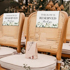 ChissNook Reserved Seating Chair Signs, This Row Is Reserved Pew Cloths Seating Placeholder for Church Pews, Wedding Decorations for Reception Parties Celebrations Event Meetings (8 PCS, Green)