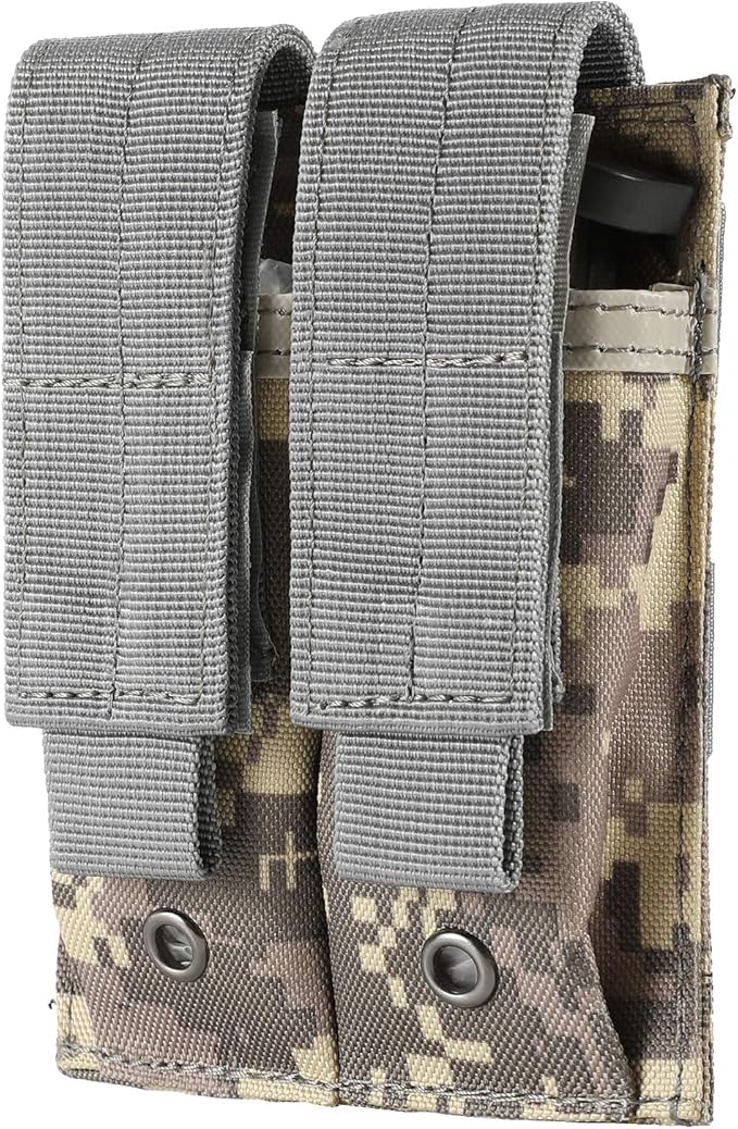 Tactical Single/Double Pistol Mag Pouch Outdoor Molle Open-Top Magazine Pouch for Glock M1911 92F