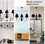 TAaMTYH small lamp shade chandelier shades set of 3，Fabric Lampshade for Wall Lamp，chandelier shades，small table lamps，For Cutting Edge bulbs, Clip-on Fitter Lampshade，3" X 6" X 5"