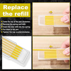 Zhehao 120 Pieces 2.8 mm Carpenter Pencils Lead Refills HB Refill for Construction Pencils Refills Mechanical for Writing Drawing Drafting Woodworking Construction(Yellow)