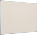 AMUSIGHT Double-Sided Large Cork Board with Linen, 60" x 40" Foldable Hanging Aluminum Framed Bulletin Board, Vision Board Pin Board Corkboards for Walls, Office, School Decor, 20 Pushpins
