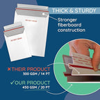 Blue Summit 100 Pack Rigid Mailers 9x12, Heavy Duty 450 GSM Cardboard Envelopes, Do Not Bend Photo Mailers, Cardboard Envelopes for cards, Paper Document, and Magazine