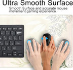 Boho Mouse Pad - Pastel Abstract Desk Mat - Matcha Green - Aesthetic Office Decor - 31.5x15.75 in - For Women & Gamers