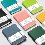 AHGXG Graph Paper Notebook - 320 Pages Grid Notebook Thick Journal A5, 100gsm Thick Graph Paper, Leather Hardcover, Inner Pocket,5.75'' × 8.38''- Green