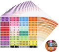 20 Sheets Alphabet Book Spine Labels File Folder Labels File Labels Alphabet Letters Teacher Supplies Stickers for Classroom Book Organization(Mixed Colors)