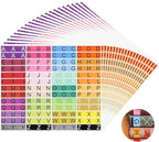 20 Sheets Alphabet Book Spine Labels File Folder Labels File Labels Alphabet Letters Teacher Supplies Stickers for Classroom Book Organization(Mixed Colors)