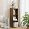 Jpiziso 3 Cube Storage Organizer Single Row, Cube Shelf with Heavy-Duty Thick Boards, 13.31" L x 9.37" W x 36.93" H, Smooth Easy-Clean Panels, Simple Assembly, for Living Room Bedroom Office, Brown