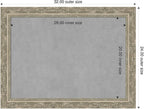 Amanti Art Silver Framed Magnetic Board 24x32 Medium Vision Board for use with Magnets, 100% Metal Sheet to Display Items as Office Decor or for Home Organization in mudroom, Kitchen or Kids Room