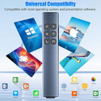 Presentation Clicker with Air Mouse - USB C Wireless Presenter Remote Clicker with Light Pointer, RF 2.4GHz PowerPoint Clicker for Presentation, Computer Pointer Clicker Slide Advancer for Mac,Laptop