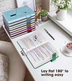 vfaejll Green A5 Lined Leather Journal Notebook for Men Women,5.9" X 8.4" Personalized Hardcover Journal with Pen,200 Pages 100 Gsm Thick Ruled Paper Daily Diary for School,Travel,Work,Writing