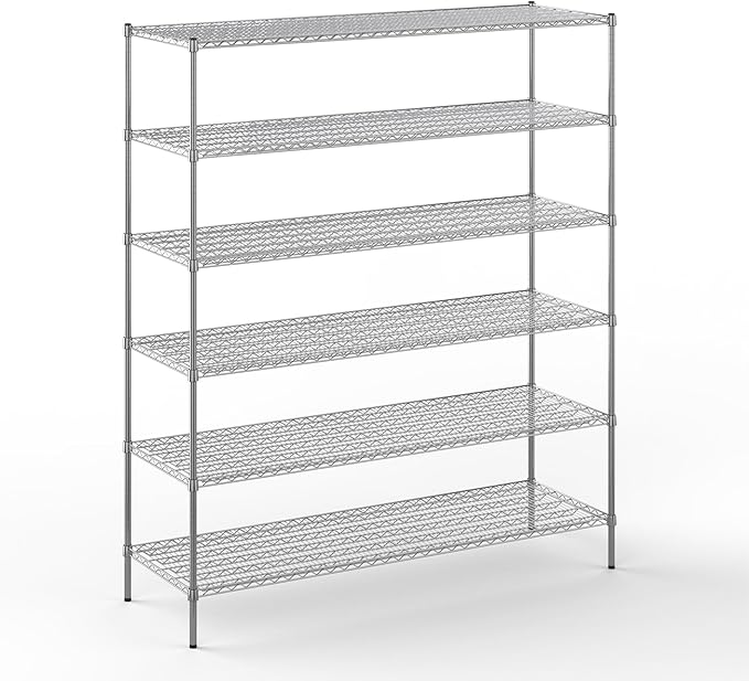 Regal Altair 24" Deep x 72" Wide x 86" Height Wire Shelving Kit | 6-Tier | NSF Commercial Storage Rack Unit