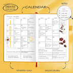 Undated Luxurious Weekly & Monthly Planner to Increase Productivity Hit Your Goals, Organizer Notebook Gratitude Journal Time Management Start Anytime, A5, Lasts 1 Year