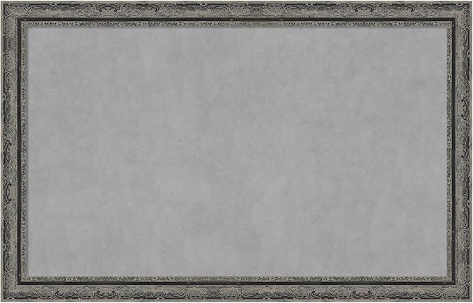 Amanti Art Black Framed Magnetic Board 28x44 Large Vision Board for use with Magnets, 100% Metal Sheet to Display Items as Office Decor or for Home Organization in mudroom, Kitchen or Kids Room