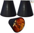 TAaMTYH small lamp shade chandelier shades set of 3，Fabric Lampshade for Wall Lamp，chandelier shades，small table lamps，For Cutting Edge bulbs, Clip-on Fitter Lampshade，3" X 6" X 5"