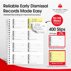 The Spoiled Office Early Dismissal Slip Book with Carbonless Duplicates 400 Pcs- 2 3/4"x3 3/4"- Easy Tracking Log Book for School Carbon Copy, School Supplies, Office Supplies for Desk, Spiral Bound