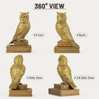 MXARLTR Decorative Owl Bookends, Book Ends for Shelves, Vintage Resin Bookends with Anti-Slip Base for Books Lovers Home Office Decor Book Holder (Gold)