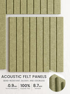 Bumusty Large Felt Bulletin Board 48" x 36" Cork Board Alternative-12 Pack with 70 Safe Removable Adhesive Tabs, Cork Boards for Walls Cork Board for Home Office Classroom Pin Board (Olive Green)