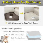 Couch Arm Covers, Waterproof Armrest Cover for Sofa, Armchair, Loveseat, Non-Slip Recliner Arm Cover, Sofa Arm Covers, Headrest Covers, Arm Chair Covers Set of 2 (Brown, 24"×20")