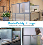 NBF Office Partition Room Divider - 76" H x 96" W Espresso & Warm Ash, Large Privacy Screen, Portable Partition Wall, Free Standing Office Divider