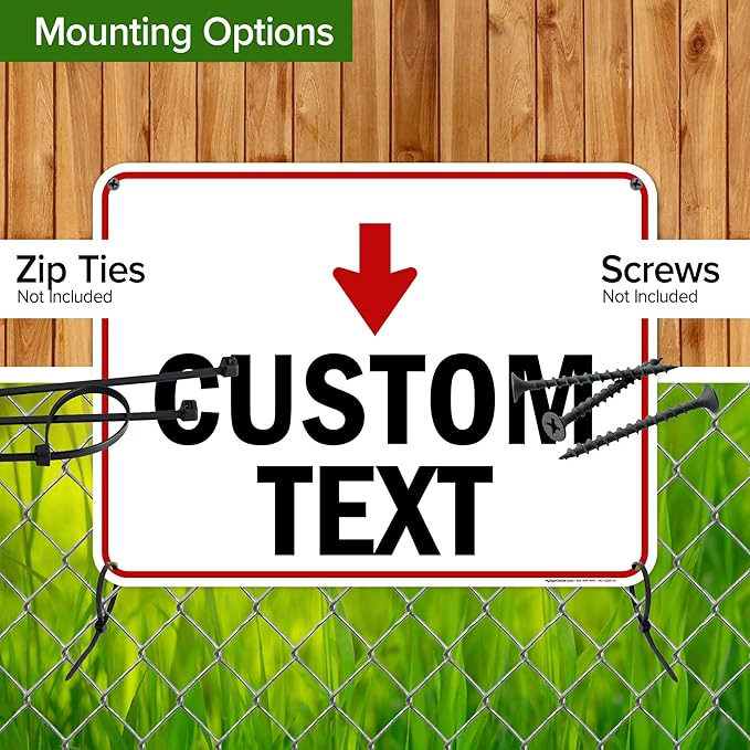 Custom Arrow,Custom Directional Sign, Down Arrow,18x24 Inches, 55 mil thick HDPE (high density polyethylene) Made in USA by My Sign Center