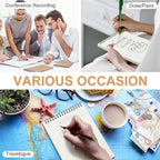 Engrowtic Dot Grid Notebook Top Spiral Notebook A5 Size Bullet Dotted Paper Hardcover Dot Journal 8.3''x 5.8'' 140 Pages Spiral Notepads for Sketching Drawing Writing School Office(Brown,2 Pcs)