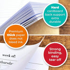 Weekly Planner Pad, Weekly To Do List Notepad, Tear Off Undated Weekly Planner Notepad, A4 Size (8,3" X 11,7"), Premium Thick Paper with Cardboard Back Support, Weekly Desk Planner by Hadigu