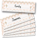 Desk Name Tags for Classroom – 36 Student Name Plates for Classroom Kindergarten, Preschool, 1st, 2nd & 3rd Grade, 14.5 x 4in Teacher Nameplates for Student Desks, Neutral Nametags