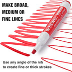 WOSWEL Dry Erase Markers, Chisel Tip Whiteboard Markers, Low Odor Thick Dry Markers, 50 Bulk 10 Assorted Colors for Teachers, Classroom, Office & Home Use