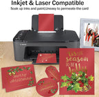 Red Shimmer Cardstock 8.5 x 11 Paper, Goefun 24 Sheets 80lb Red Card Stock Printer Paper for Christmas, Invitations, Certificates, Valentines Day, Card Making