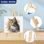 ESRICH 10pcs 17 Inch Tabletop Easels,Wood Easel for Painting,Tripod, Paint Party Easel, Kids Student Desktop Easel for Painting,Paint Easel for Canvas Paint