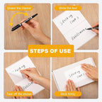 100 Pcs Labels for Storage Bins, 6 x 4 inch Large Label Stickers with 1 Double-ended Marker, Pen Removable Labels Adhesive Moving Labels Blank Labels Tear Resistant No Residue for School Business Home