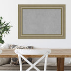Amanti Art Silver Framed Magnetic Board 21x29 Medium Vision Board for use with Magnets, 100% Metal Sheet to Display Items as Office Decor or for Home Organization in mudroom, Kitchen or Kids Room