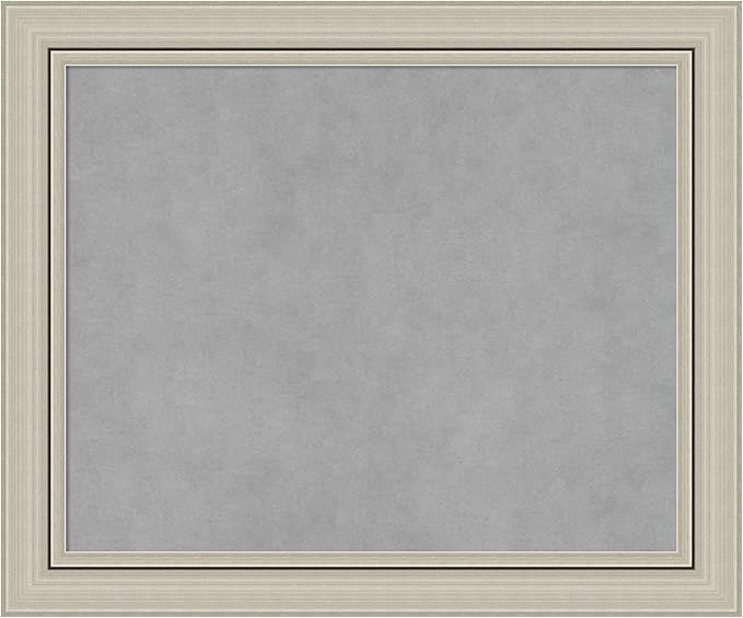 Amanti Art Silver Framed Magnetic Board 20x24 Small Vision Board for use with Magnets, 100% Metal Sheet to Display Items as Office Decor or for Home Organization in mudroom, Kitchen or Kids Room