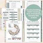 bloom daily planners 2026 Hardcover Calendar Year Goal & Vision Planner (January to December) - Monthly & Weekly Agenda Organizer - 7.5" x 9" - Garden Party, Beige