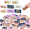 Dunzoom 100 Pcs Inspirational Pencil Erasers Bulk for Kids Fun Motivational Eraser School Supplies Back to School Office Supplies for Classroom Office Teacher Artists (Boho)