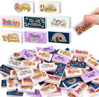 Dunzoom 100 Pcs Inspirational Pencil Erasers Bulk for Kids Fun Motivational Eraser School Supplies Back to School Office Supplies for Classroom Office Teacher Artists (Boho)
