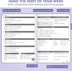 Clever Fox Dated Planner 2026-2027 – Weekly Life Planner Notebook for Time Management – Planner with Habits Tracker & To-Do List (Lavender)