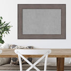 Amanti Art Grey Framed Magnetic Board 21x29 Medium Vision Board for use with Magnets, 100% Metal Sheet to Display Items as Office Decor or for Home Organization in mudroom, Kitchen or Kids Room