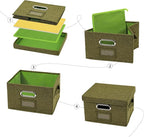 Remowith Greeting Card Organizer and Storage Box with 20 Pcs Adjustable Dividers, Storing Cards with 84 Pcs Labels Perfect for Storing Greeting Cards, Envelopes, Photos 1 Pack Olive Green