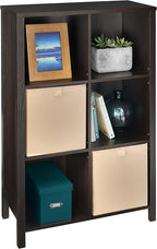 ClosetMaid 16055 Premium Adjustable 6-Cube Organizer, Black Walnut