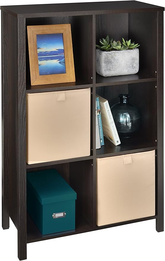 ClosetMaid 16055 Premium Adjustable 6-Cube Organizer, Black Walnut