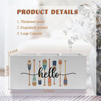 Exqcom Lake Decor Pen Pencil Holder, Lake House Decor, Lakes Gifts for Women Men, Retro Colorful Paddle Pencil Pen Holder Organizer for Home Office Desk Accessories