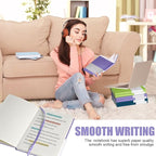 EMOMAS Lined Journal Notebook – Hardcover Notebook for Men & Women – Journals for Writing, Work, School, Home & Daily Notes, 160 Pages – Medium A5, 5.7"x8", 100 gsm Thick Paper (Mauve)