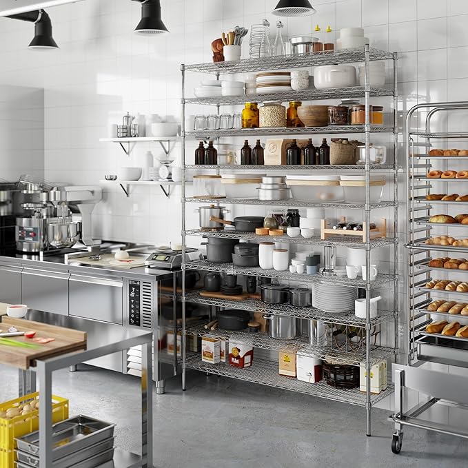 Regal Altair 18" Deep x 60" Wide x 96" Height Wire Shelving Kit | 10-Tier | NSF Commercial Storage Rack Unit
