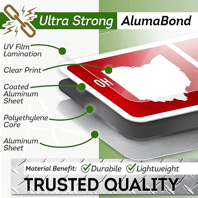 Custom Street Sign, Address Sign, 8 Colors, Reflective Option, Mounting Options, 4x18 inch, Thick Rust-Free AlumaBond, Made in USA By My Sign Center (US State)
