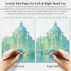 Fuxi Acrylic Paint Book Pad, 11x14 Inch 246lb/400GSM Art Paper for Acrylic Painting | 20 Sheets (40 Pages) Notebook for Painting, Drawing & Art Supplies.