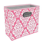 Fozxsvg Pink 4.5 Gallon Fabric Trash Can, Waterproof Cute Waste Basket, Decorative Trash Bin for Bedroom, Office, Living Room, Kitchen