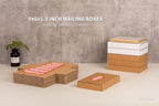 YUSHYIJIE 50 Pack 9x6x1.3 inch Small Shipping Boxes, Multi-Depth Flat Cardboard Boxes with Fragile Stickers for DVD Shipping, Packing, Moving, Storage, Brown